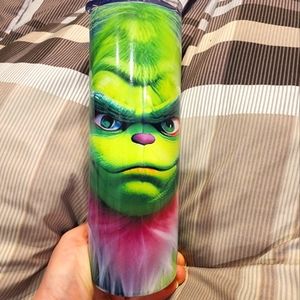 20 oz Skinny Tumbler, Grinch.